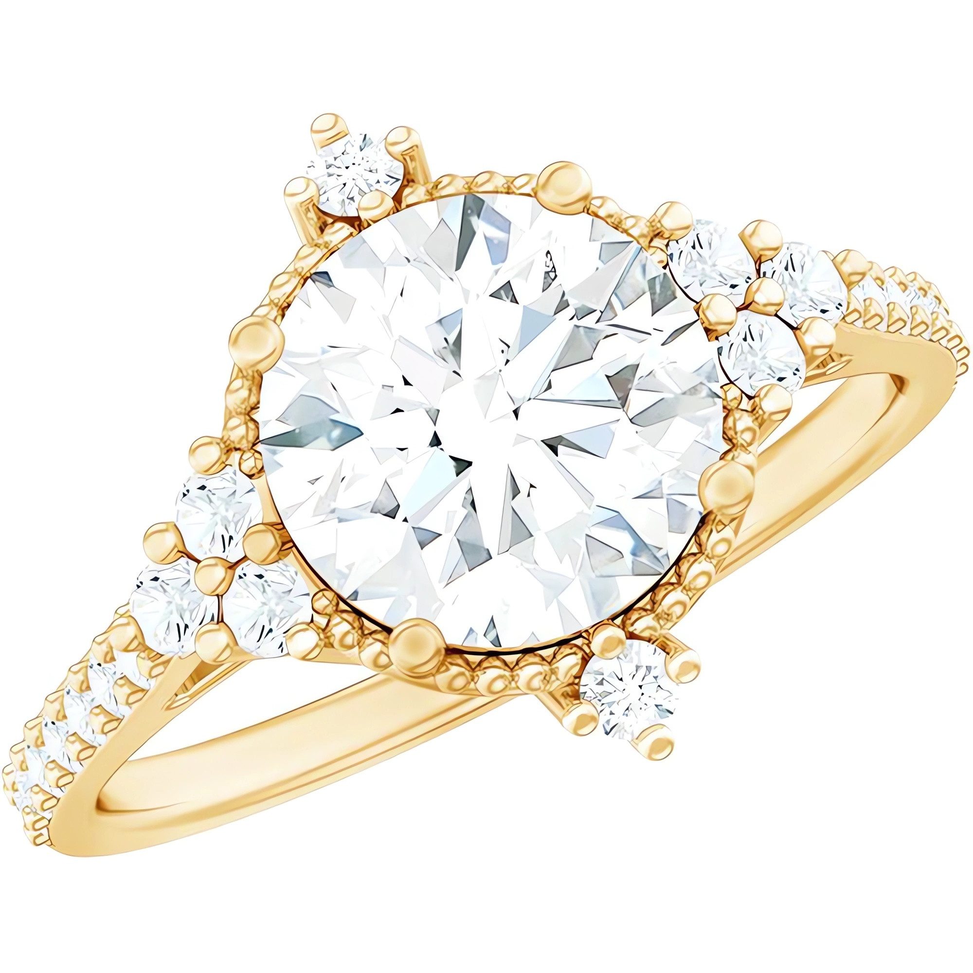 Jumpeak Diamantring 2 karat, Lab Grown Diamant Ring, Ring Gold Damen 585 Echtgold, E VVS2, Eheringe, Verlobungsringe Frau, Geschenk für Frau, IGI-Zertifikat, 3EX