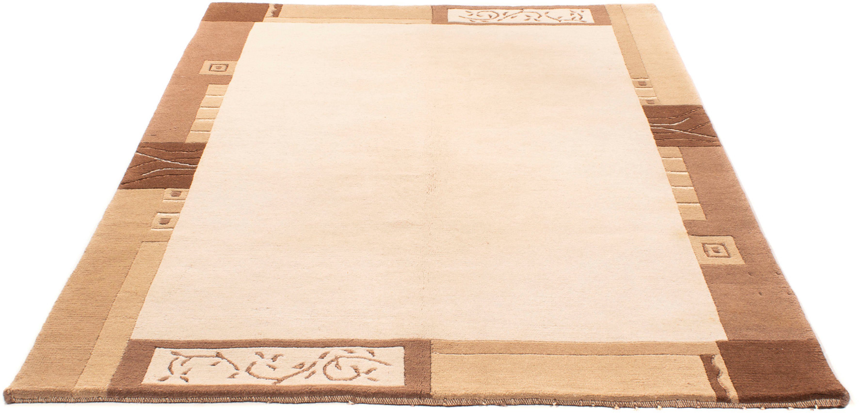 Wollteppich Nepal - 200 x 141 cm - beige, morgenland, rechteckig, Höhe: 18 mm, Wohnzimmer, Handgeknüpft, Einzelstück mit Zertifikat