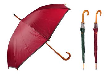 BURI Stockregenschirm Regenschirm mit Holzgriff Automatik Stockschirm Stützschirm Sonnenschi