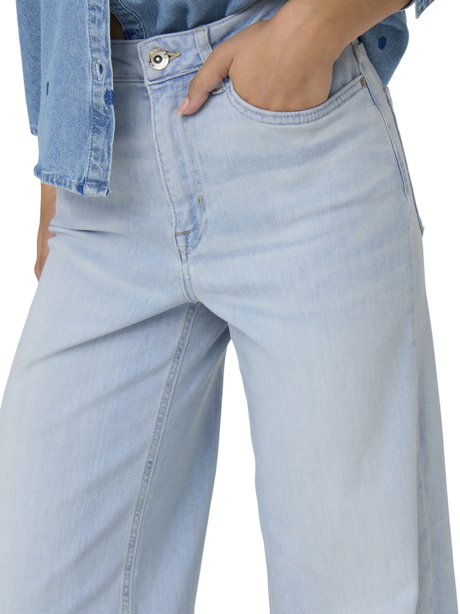 ONLY Jeansleggings 2026 8_PRESPRING blau,Casual,Baumwolle,Unifarben,Wide Leg,Hoch – Bild 5 von 5