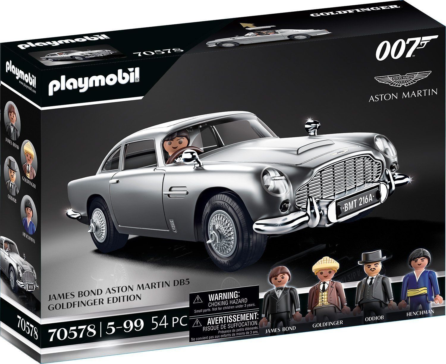 Playmobil® James Bond 007 Aston Martin DB5 - Goldfinger Edition Konstruktions-Spielset, (Aston Martin DB5 - Goldfinger Edition), Made in Europe