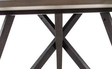 Casa Padrino Esstisch Luxus Esstisch mit mineralbeschichteter Tischplatte 120 x H. 76 cm - Designer Esszimmermöbel