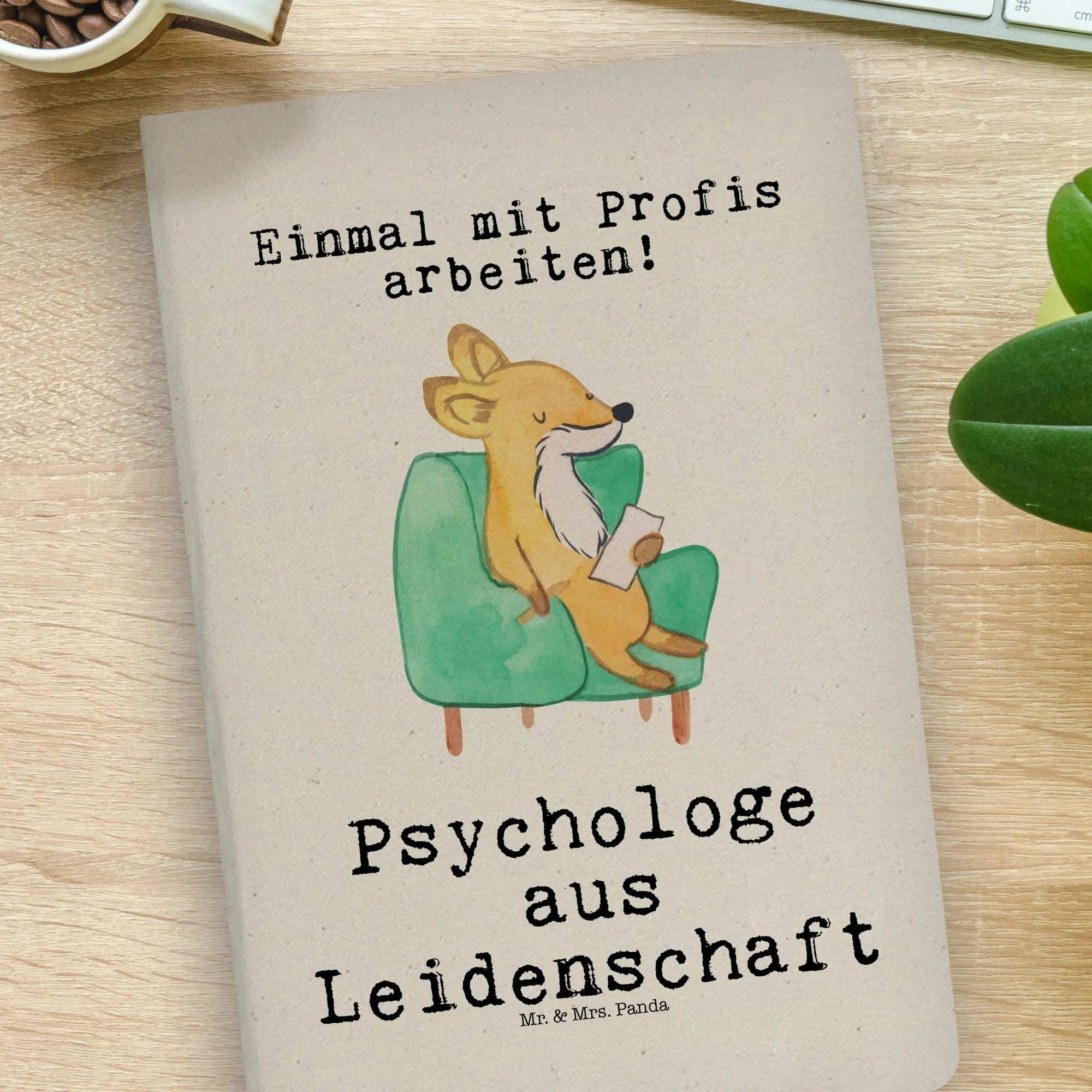 Thumbnail - Mr. & Mrs. Panda Notizbuch Psychologe Leidenschaft - Transparent - Geschenk, Therapeut, Umweltfr Mr. & Mrs. Panda, Bezau...