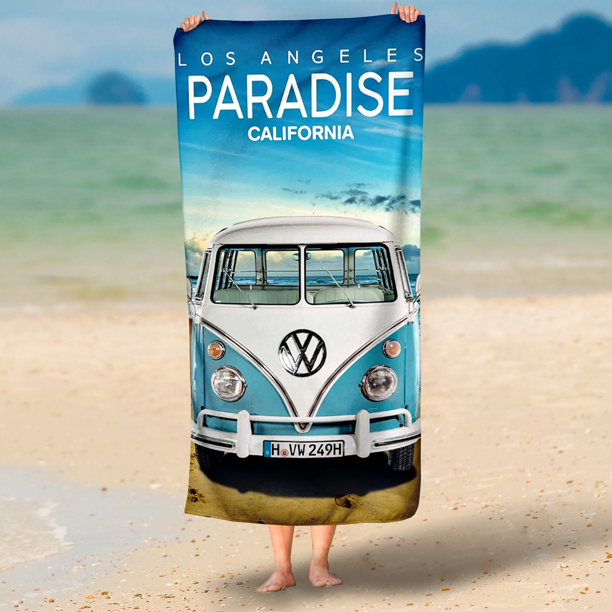 BERONAGE Strandtücher VW Volkswagen Bulli T1 Paradise 075 Badetuch 75x150 c günstig online kaufen