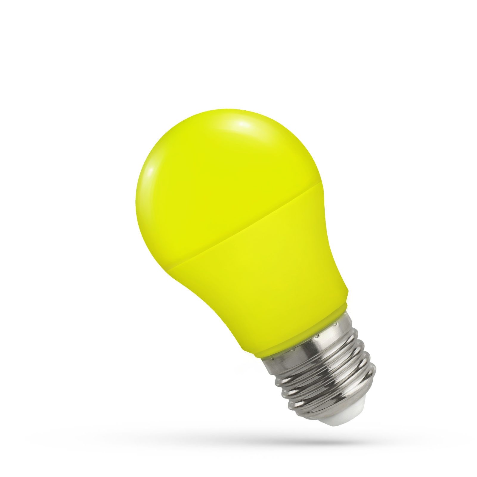 Spectrum LED-Leuchtmittel LED E27 A50 Farbig Bunt 4,9W Birnenform 270° Lichterkette Deko GELB, E27, Gelb