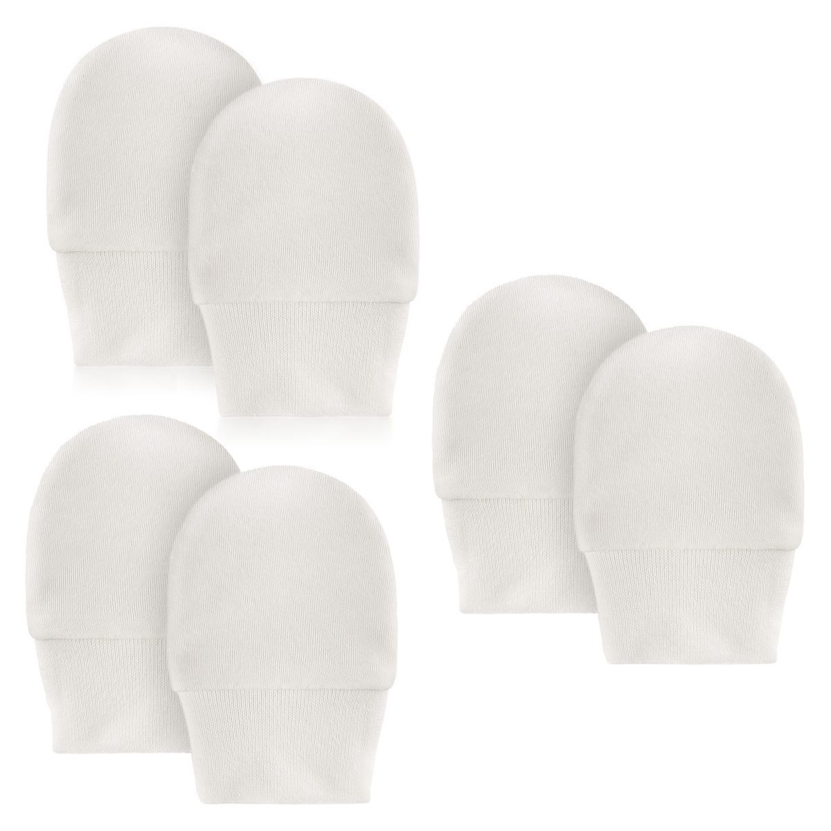 LaLoona Fäustlinge Weiß 3 x Baby Kratzfäustlinge Kratzhandschuhe Handschuhe gegen Kratzen