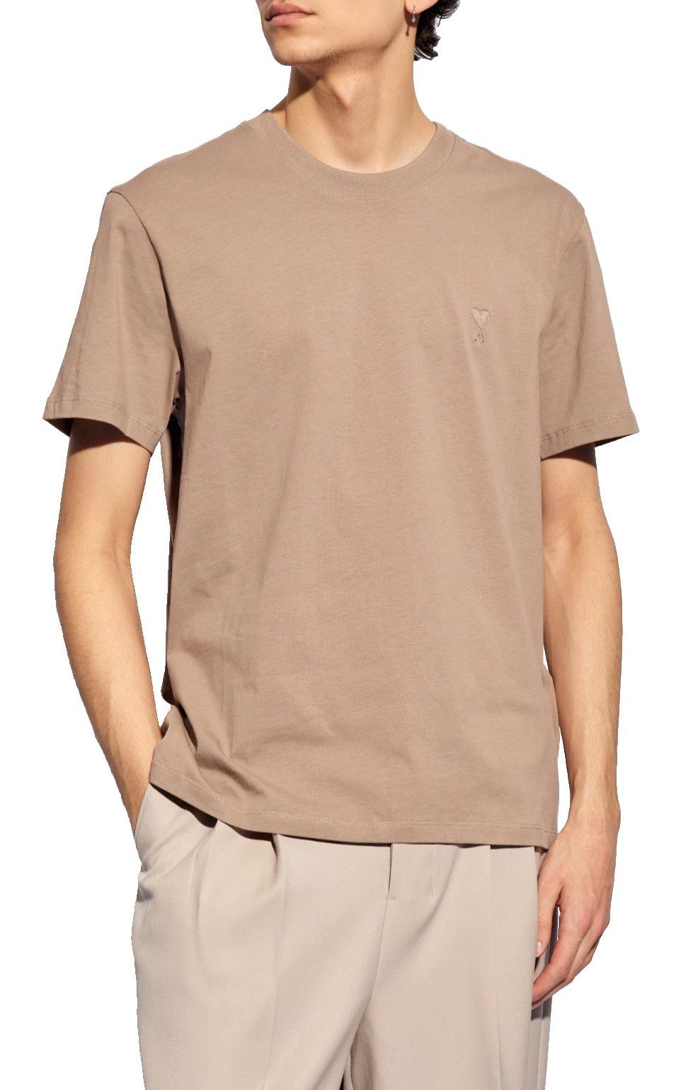 AMI PARIS - ALEXANDRE MATTIUSSI T-Shirt T-Shirt mit gesticktem Ami de Cœur Logo – Bio-Baumwolle Unisex-Modell, geeignet für Damen und Herren
