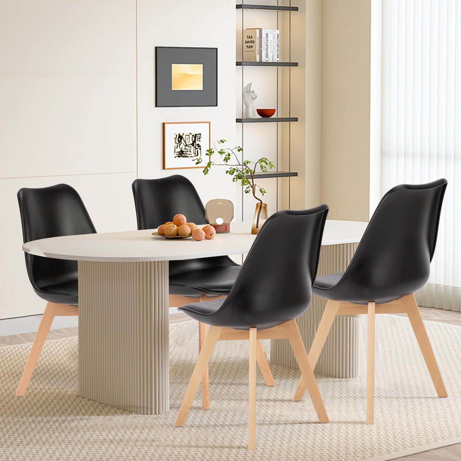 SURFOU Esszimmerstuhl 4er Set Küchenstühle Essstühle Dining Chair Polsterstuhl, für Küche Schlafzimmer Esszimmer mit Rückenlehne Armlehnenstuhl