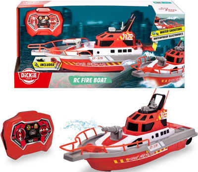 Dickie Toys RC-Boot Feuerwehrboot, mit Wasserspritzfunktion und Fernbedienung