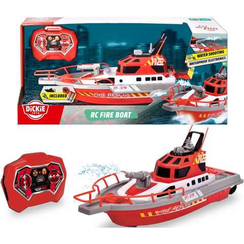 Dickie Toys RC-Boot Feuerwehrboot, mit Wasserspritzfunktion und Fernbedienung