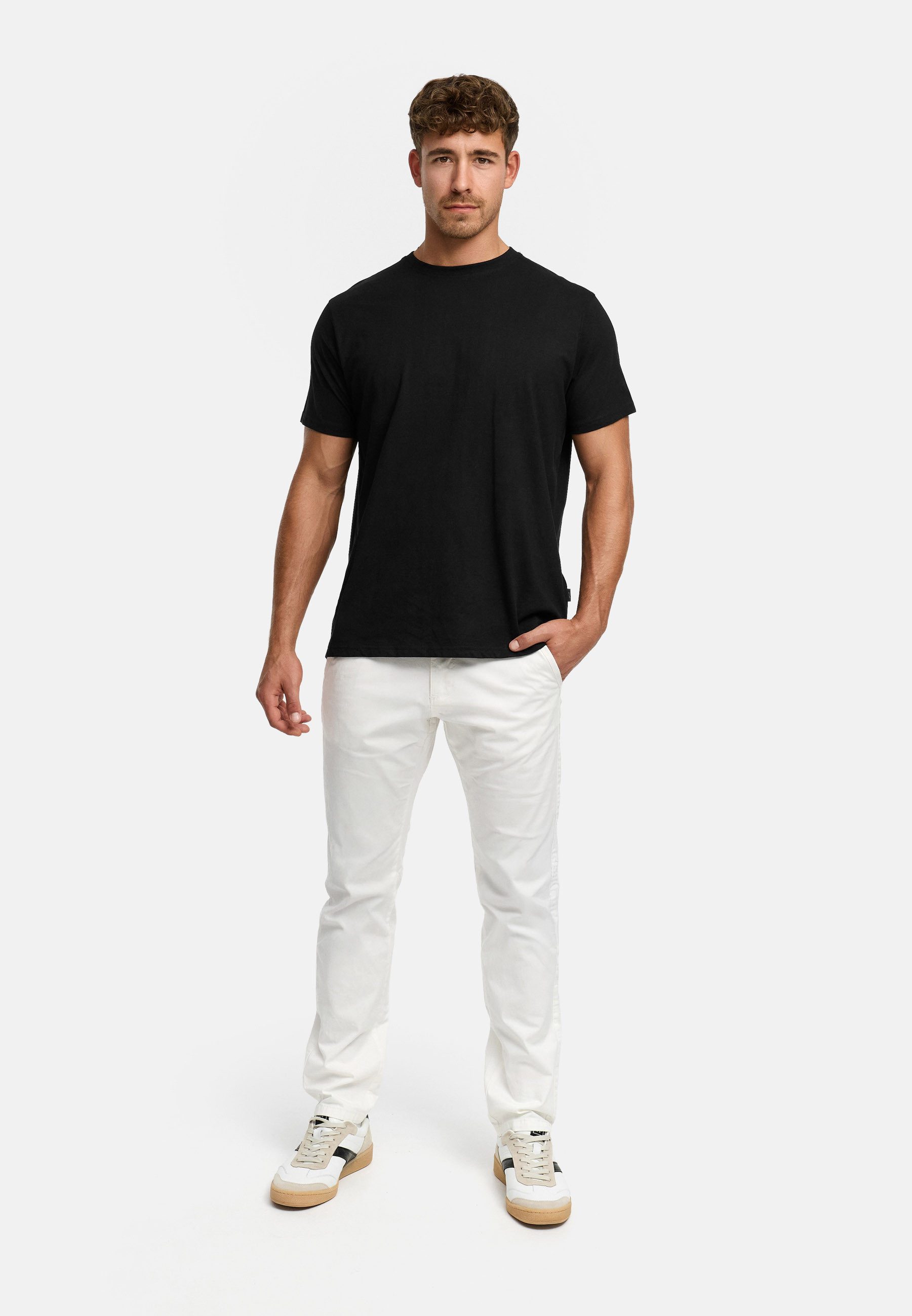 INDICODE Chinohose Herren INPilli Regular-Fit Baumwollhose mit schmaler Passform mit praktischem, integriertem Gürtel – Bild 5 von 5