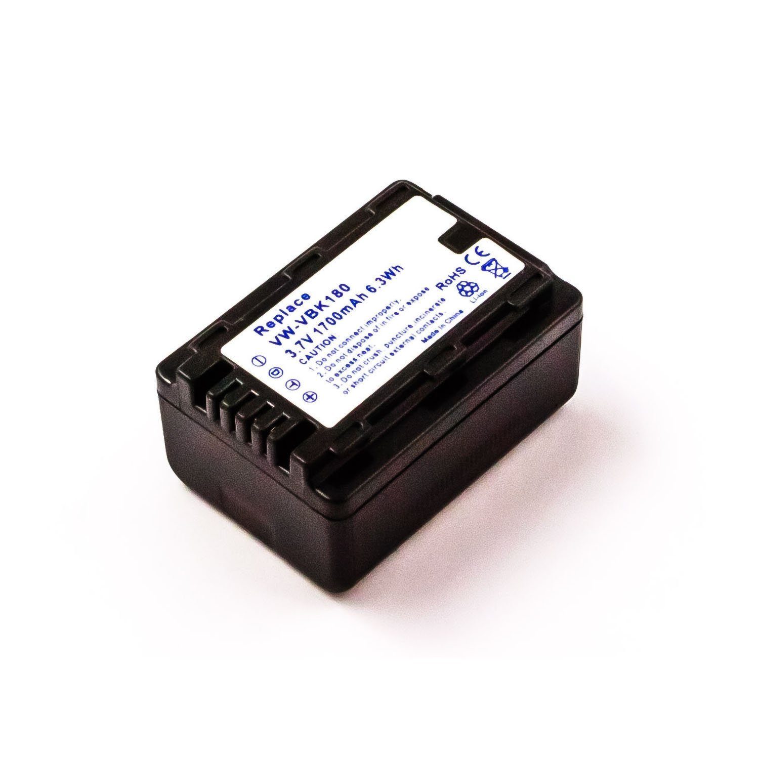 MobiloTec Akku kompatibel mit Panasonic HDC-SD66 Akku Akku 1500 mAh (1 St) schwarz