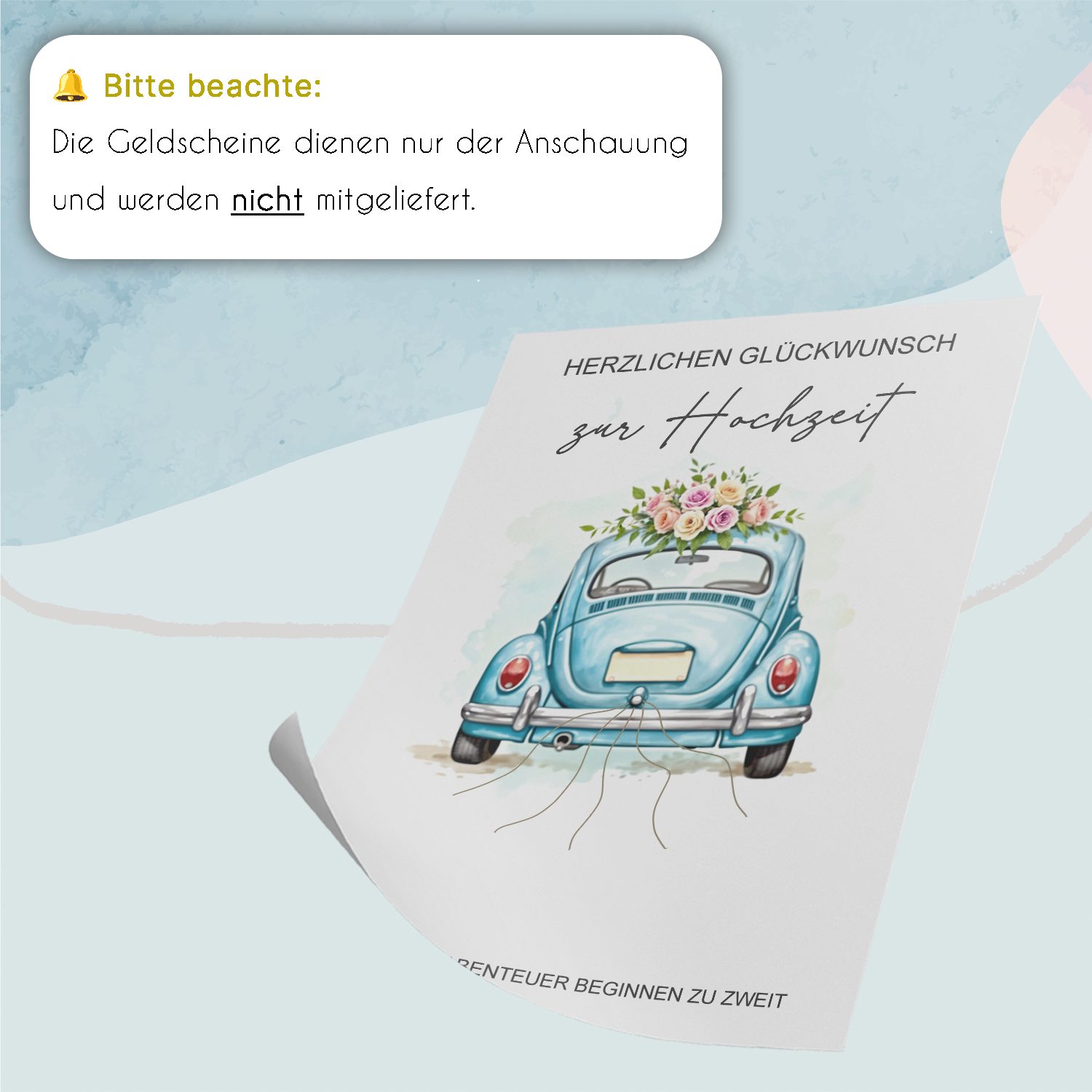 Tigerlino Poster Geldgeschenk Hochzeit Brautpaar Hochzeitsgeschenk Geld
