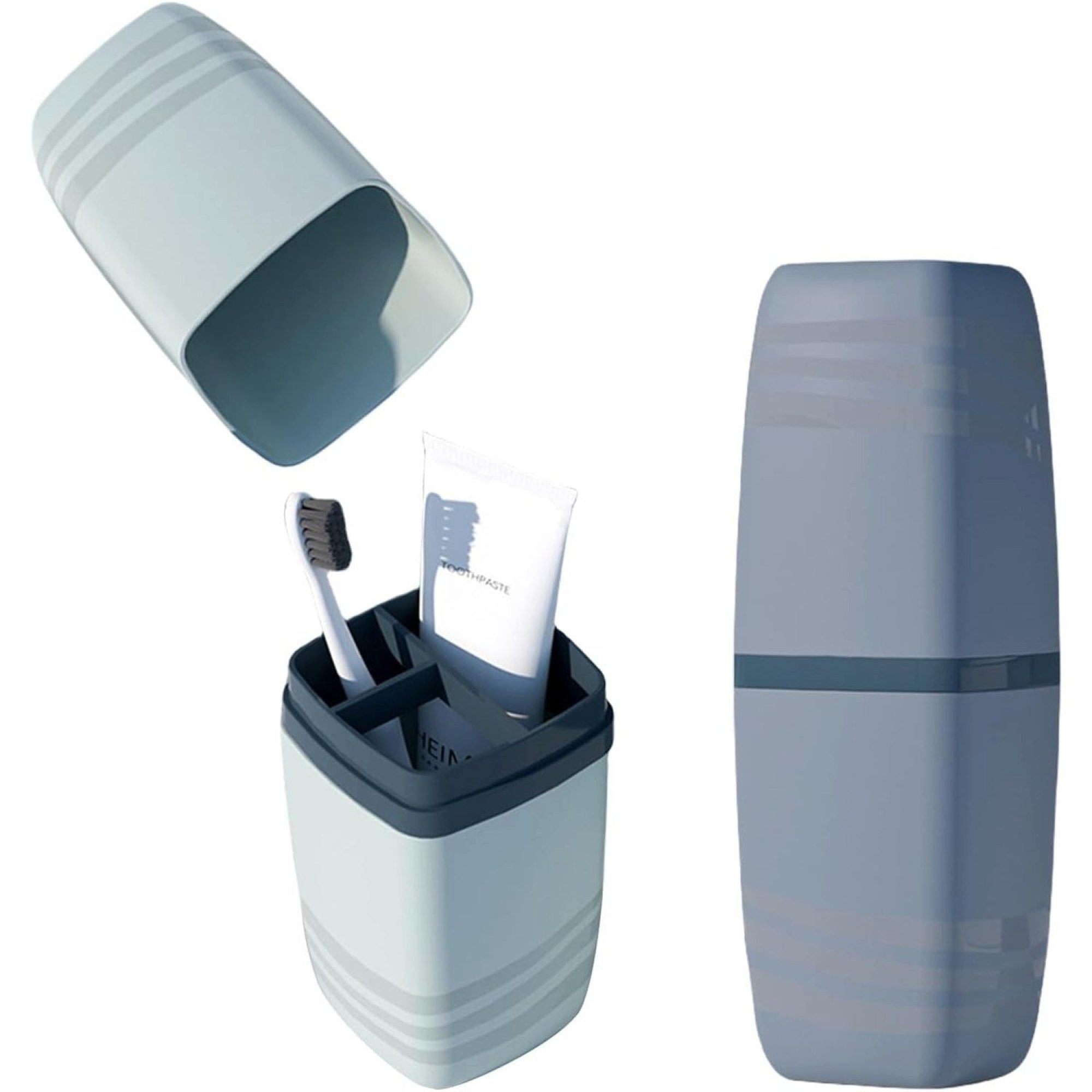 YRIIOMO Zahnputzbecher 2PCS Blaue Zahnbürsten Reisehülle, günstig online kaufen