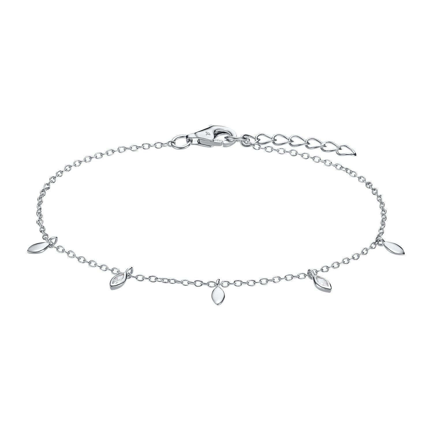 Amor Armband Mit Kleeblatt Anhänger | Sterling Silber 925 | Damen Armband 16+4 Cm