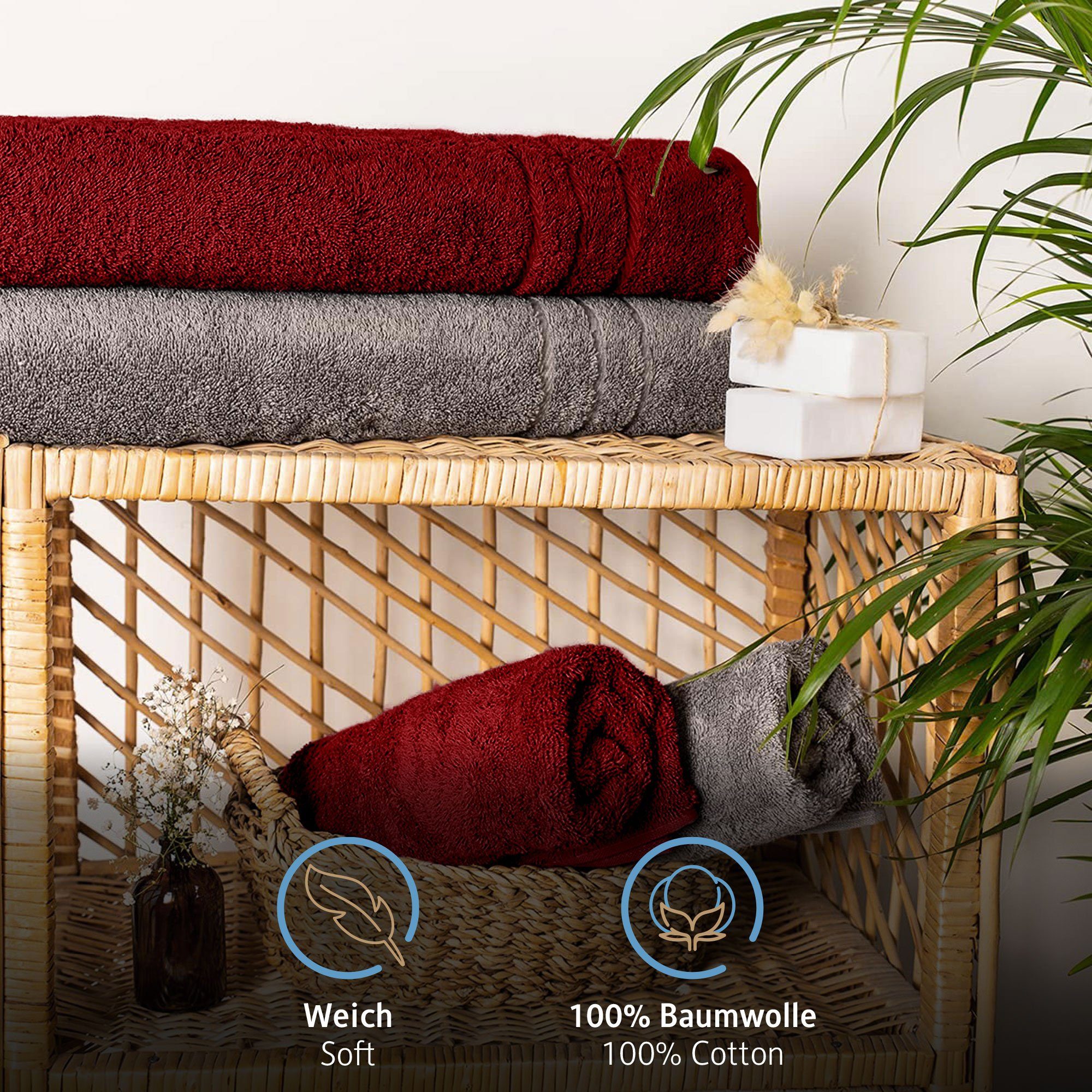 Komfortec Saunatuch 80x200 cm Saunatücher Set günstig online kaufen