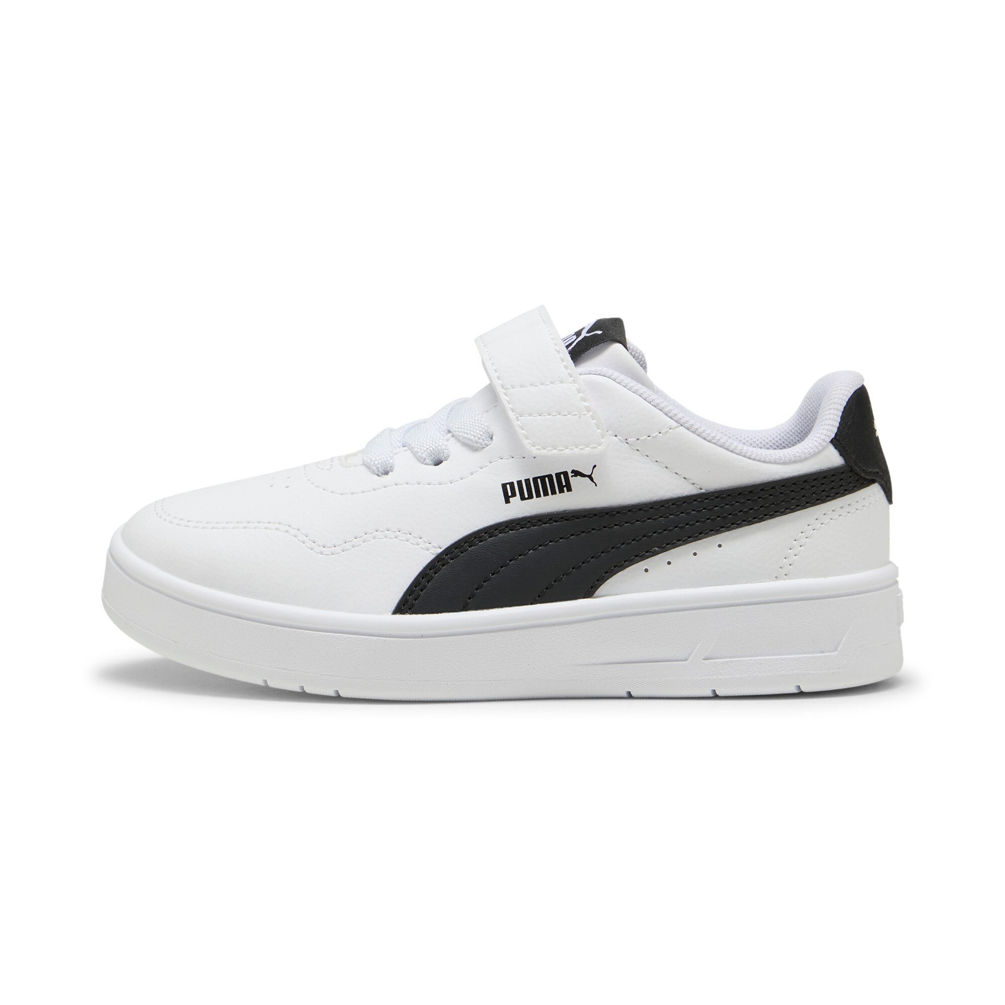 PUMA COURT LALLY AC PS Sneaker mit Klettverschluss und elastischen Schnürsenkeln