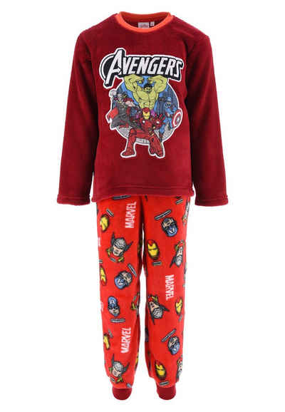 The AVENGERS Schlafanzug Ironman Hulk Thor Kinder Jungen Fleece Pyjama Nachtwäsche