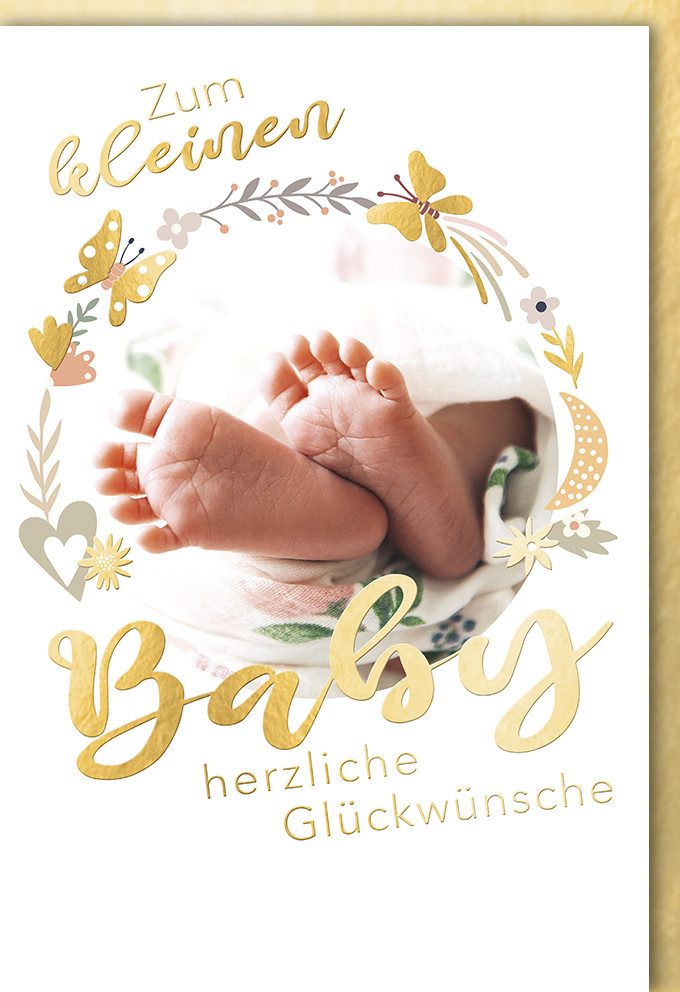 Grußkarten Geburt – Baby – Freudiges Ereignis - Karte mit Umschlag - Zum