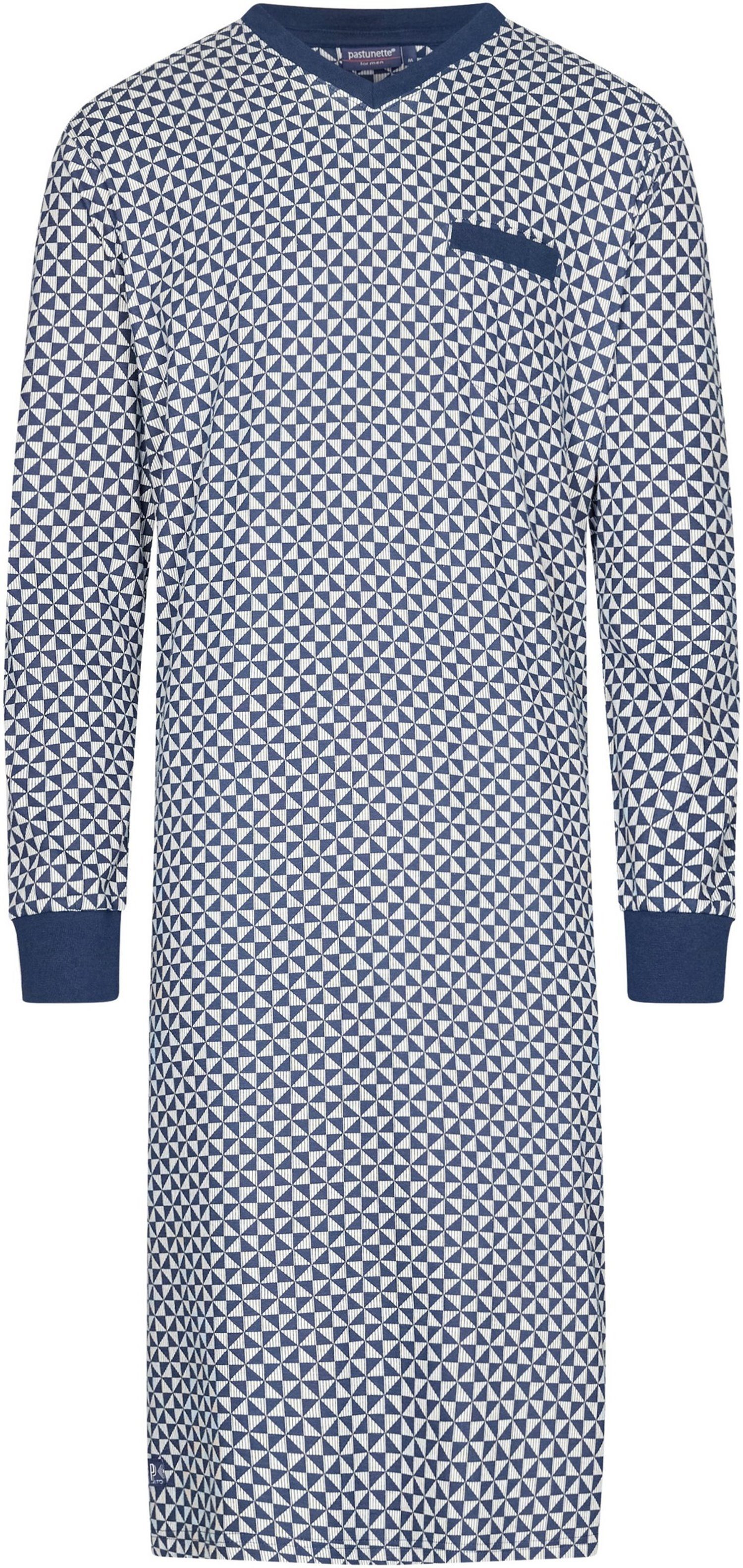 Pastunette Nachthemd Herren Schlafshirt mit langem Arm (1-tlg) Baumwolle