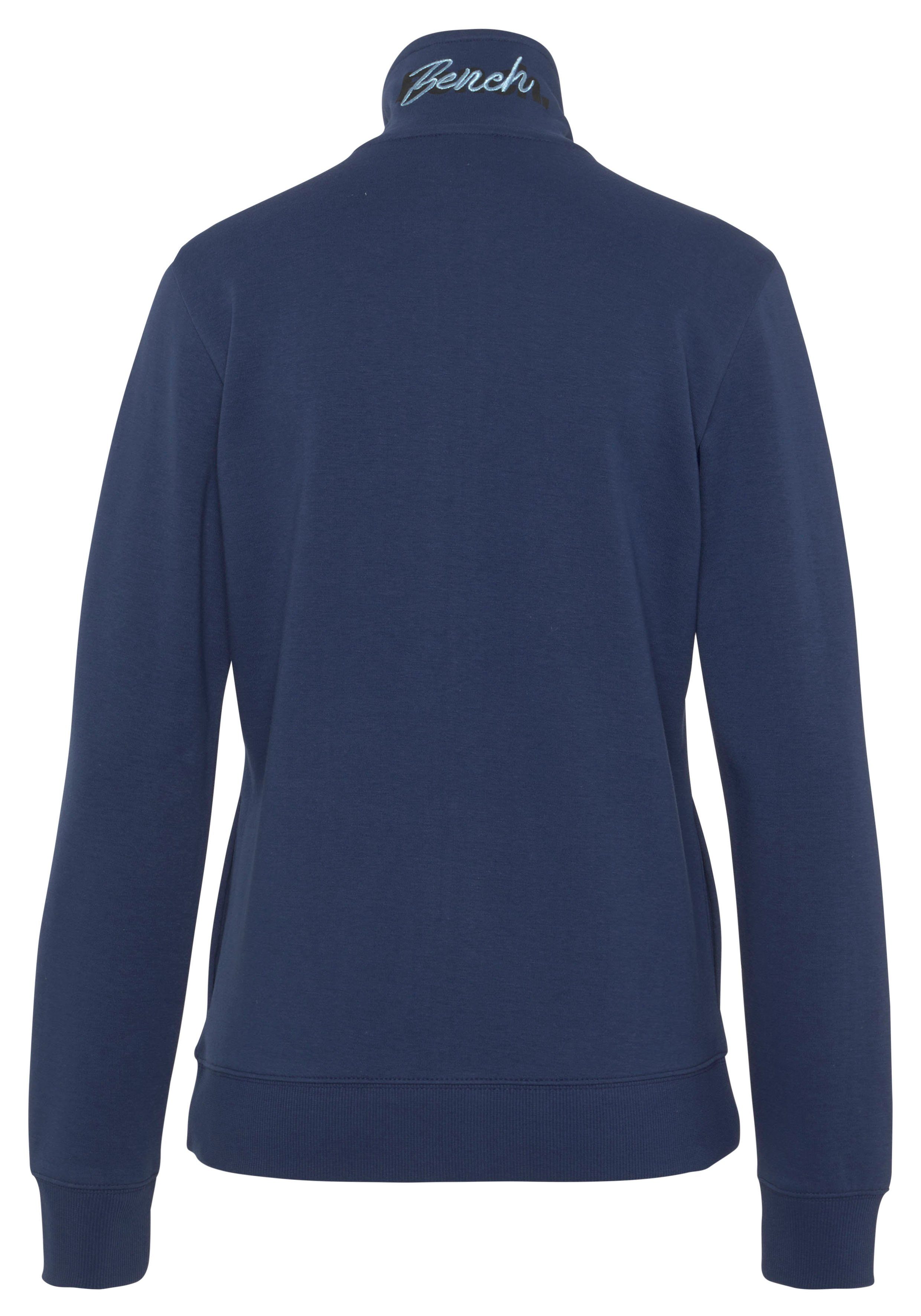Bench. Loungewear Sweatjacke (1-tlg) mit bestickten Stehkragen, Loungeanzug