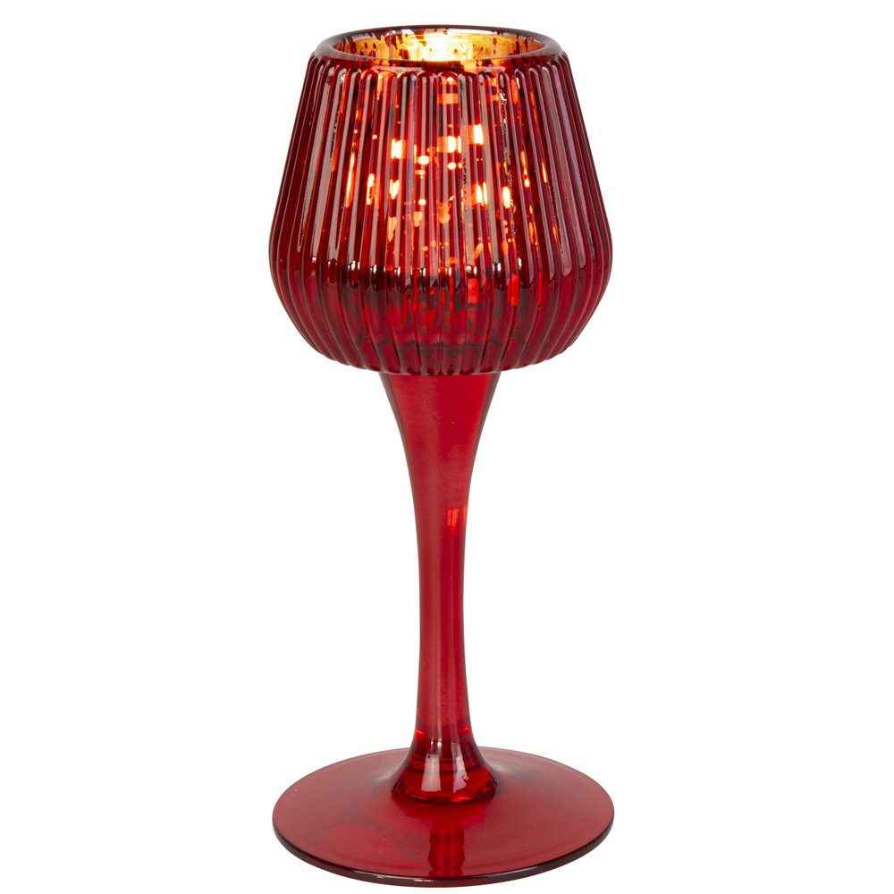 MICA Teelichthalter Kerzenhalter rot - ca. 16,5 cm günstig online kaufen