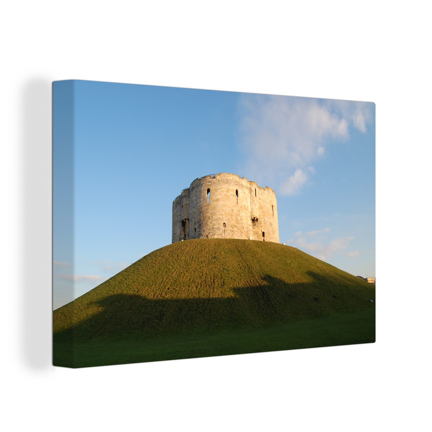 OneMillionCanvasses® Leinwandbild Vereinigtes Königreich - Ruine - Bunker, (1 St), Wandbild Leinwandbilder, Aufhängefertig, Wanddeko, 30x20 cm