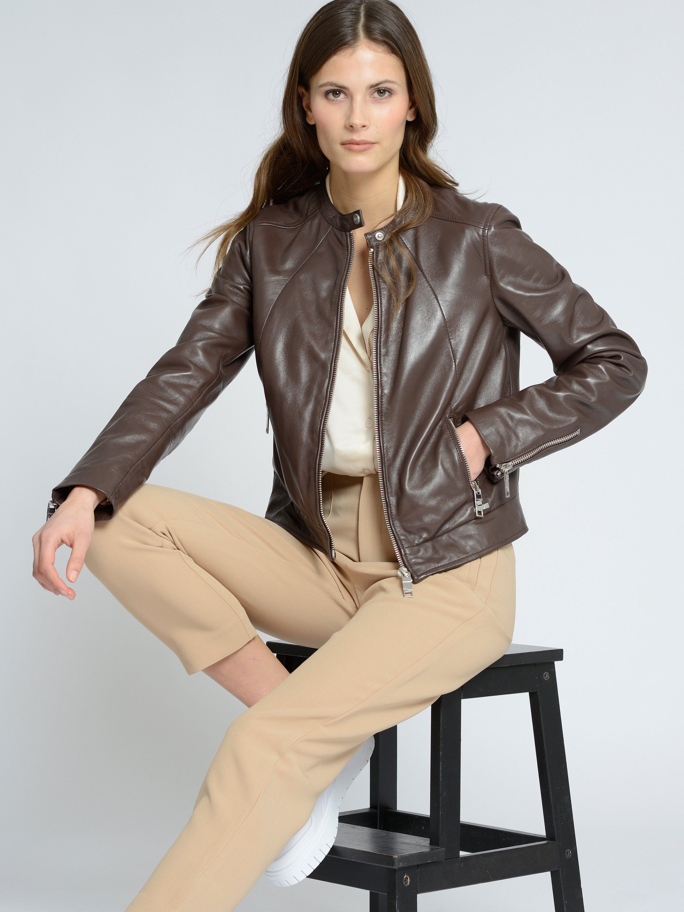 brown dark Grenada Lederjacke Maze