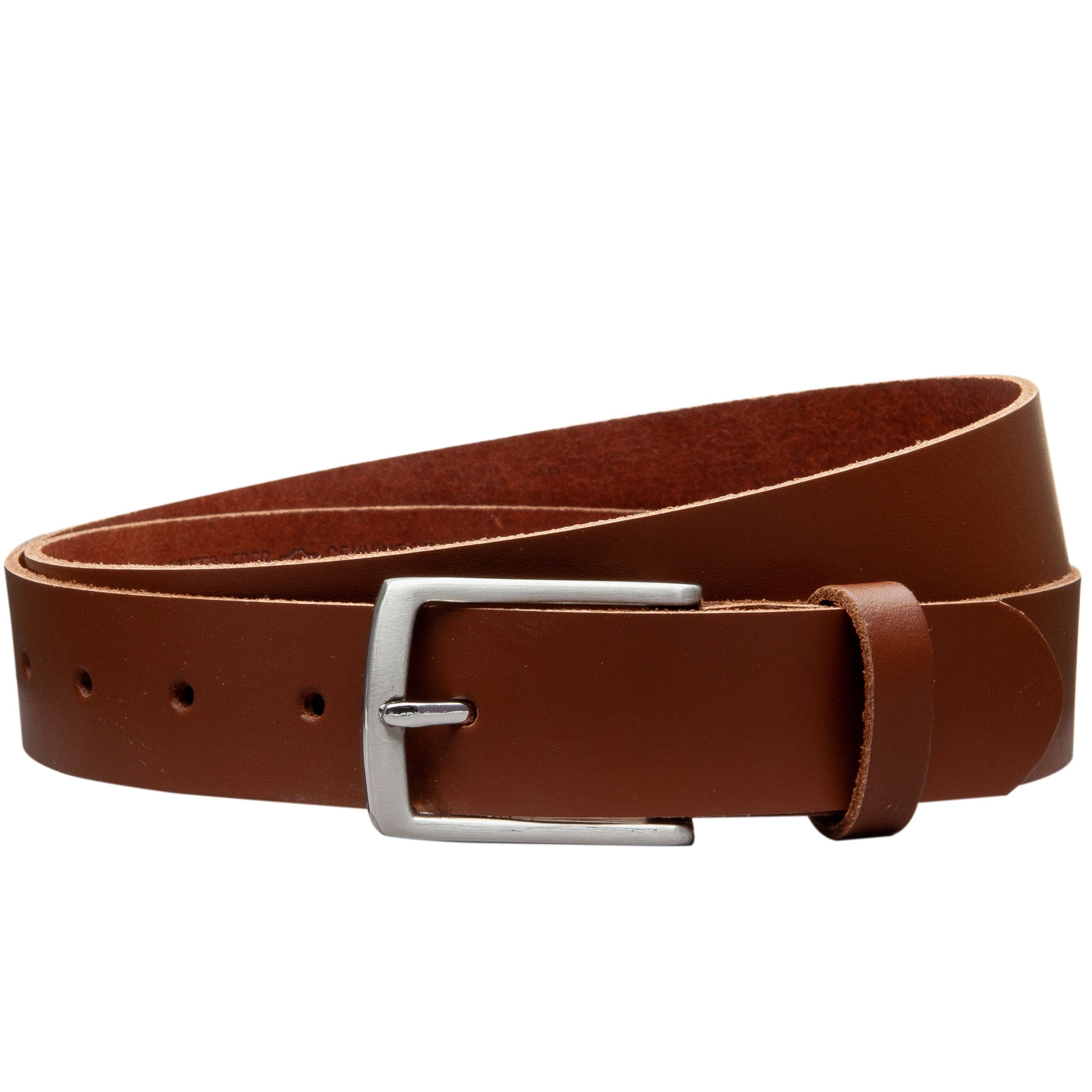 Echtleder, % OM311-SL-Hellbraun Unisex COLOGNEBELT einem Stück, Kürzbar, Hellbraun GERMANY, MADE IN Aus 100 Ledergürtel