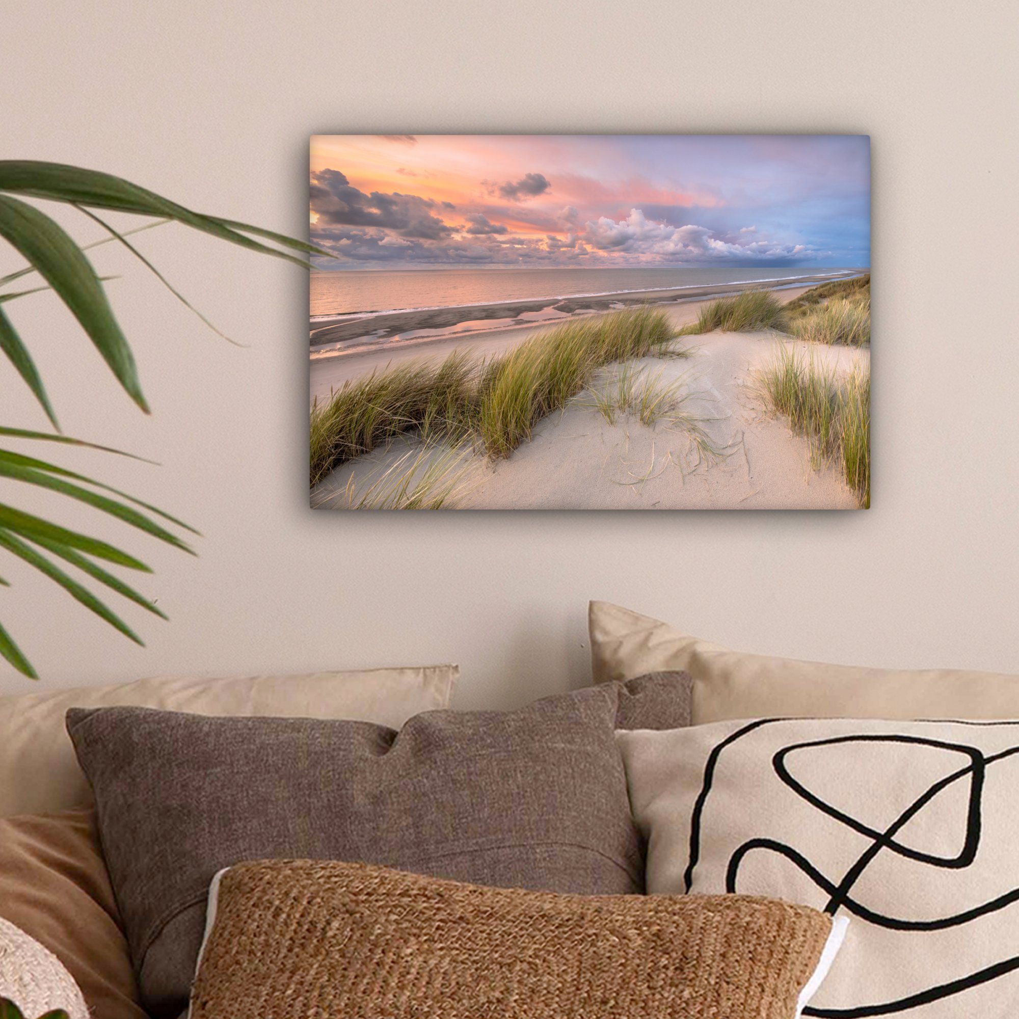 OneMillionCanvasses® Leinwandbild Strand - Meer - Dünen - Niederlande - Ros günstig online kaufen