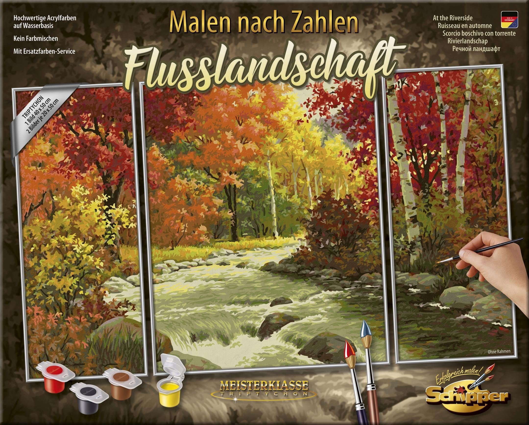 Schipper Malen nach Zahlen »Meisterklasse Triptychon, Flusslandschaft«,  Made in Germany online kaufen | OTTO