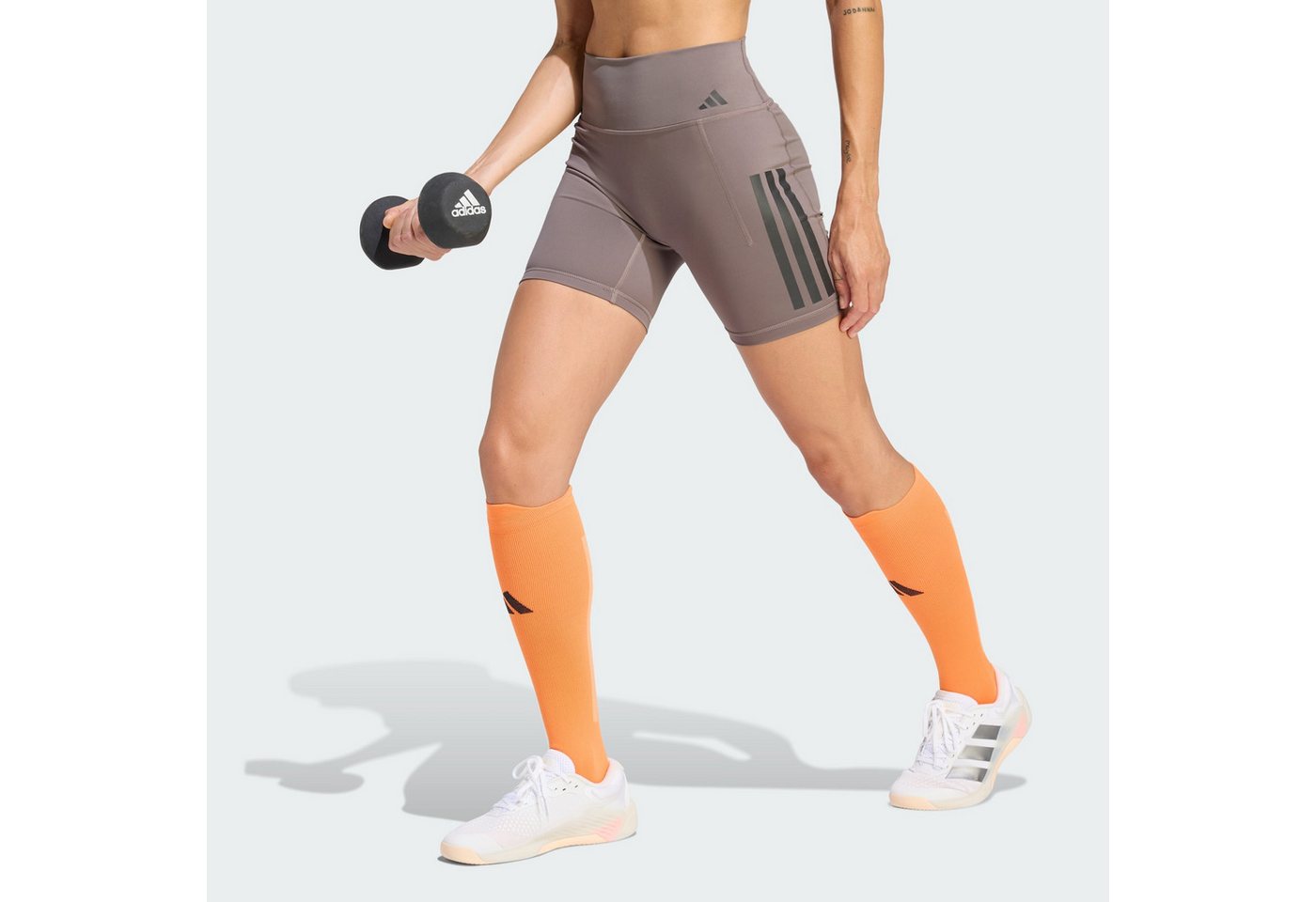 adidas Performance Leggings OPTIME WORKOUT 3-STREIFEN KURZE LEGGINGS (1-tlg)