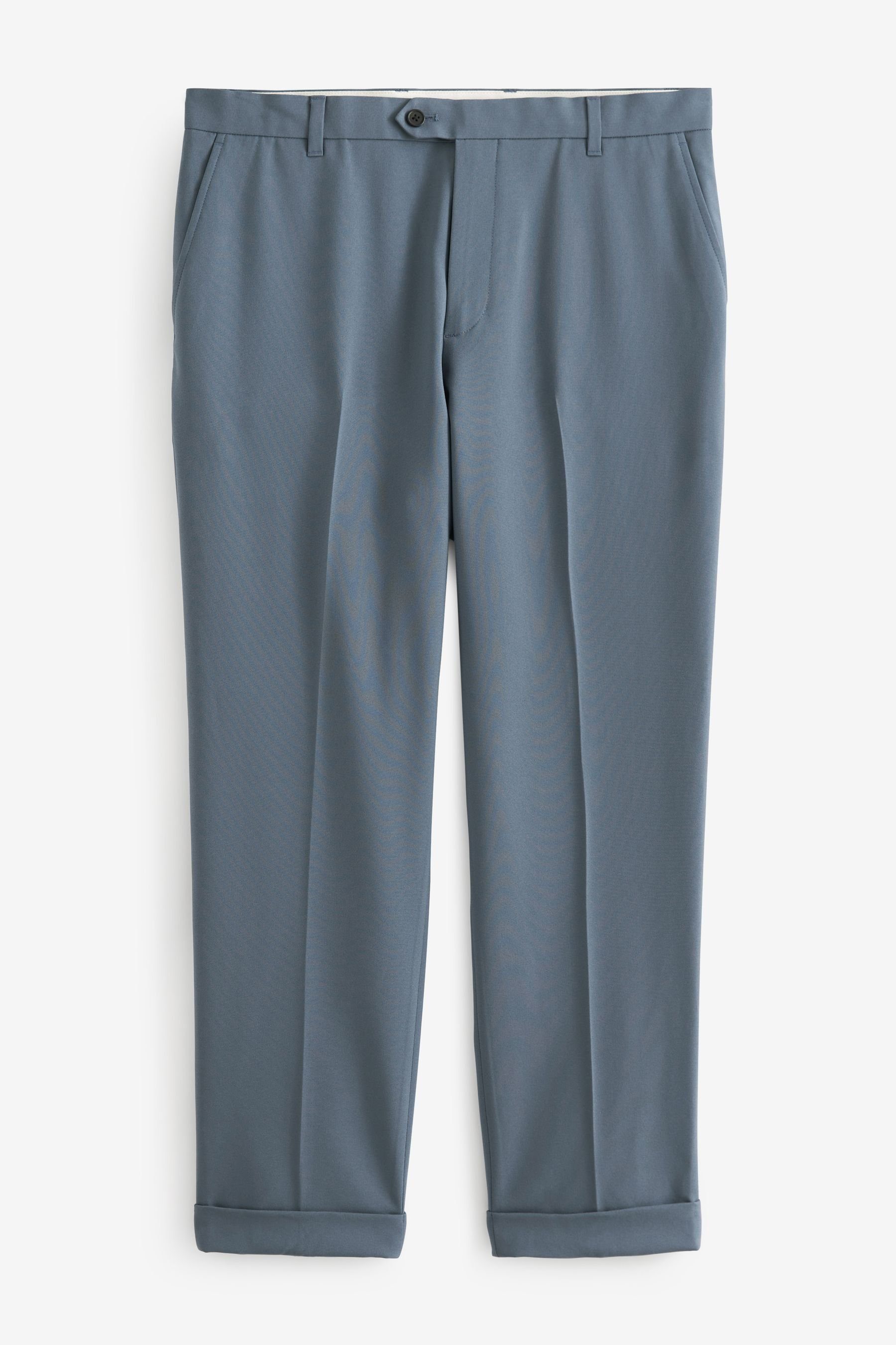 Next Stoffhose Anzughose ohne Bundfalten - weites Bein (1-tlg) Blue