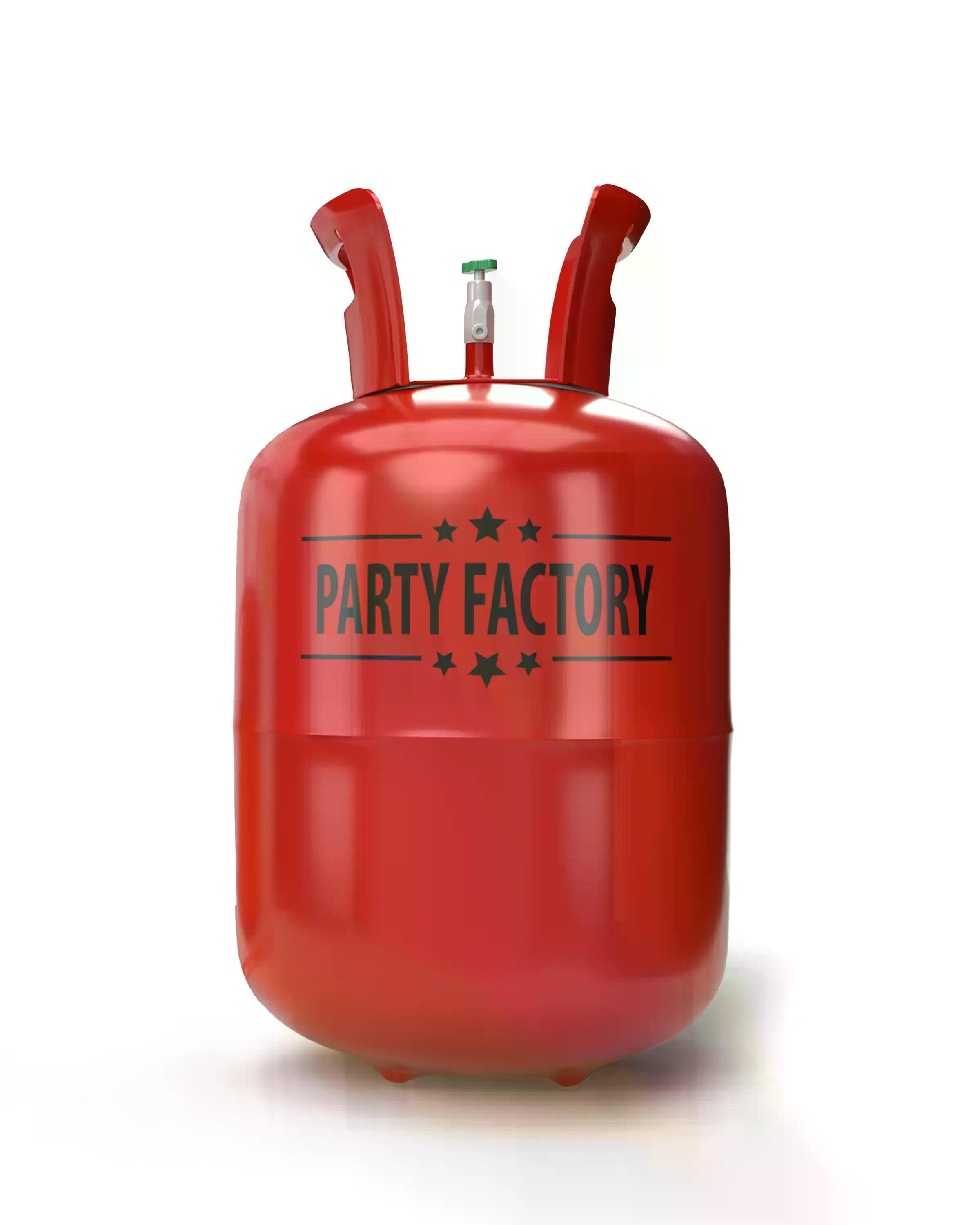 Party Factory Helium Ballongas Helium für bis zu 50 Luftballons, 0,4m³ Einwegflasche, Helium, Ballongas, Einwegflasche