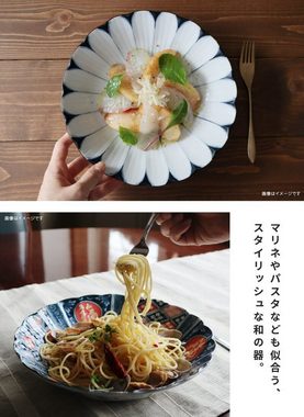 Minoru Touki Sushiteller Made in Japan Japanische 3x Kelamiktiefteller für Sushi, Pasta, Salat