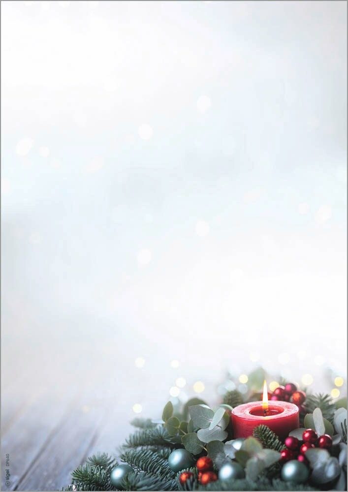 Sigel Briefpapier SIGEL Weihnachtsbriefpapier Candlelight Cheer
