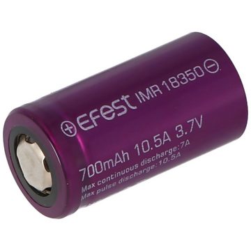 EFEST Efest Purple IMR18350 - 700mAh 3,7V Li-Ion-Akku (Pluspol flach) Akku 700 mAh (3,7 V)