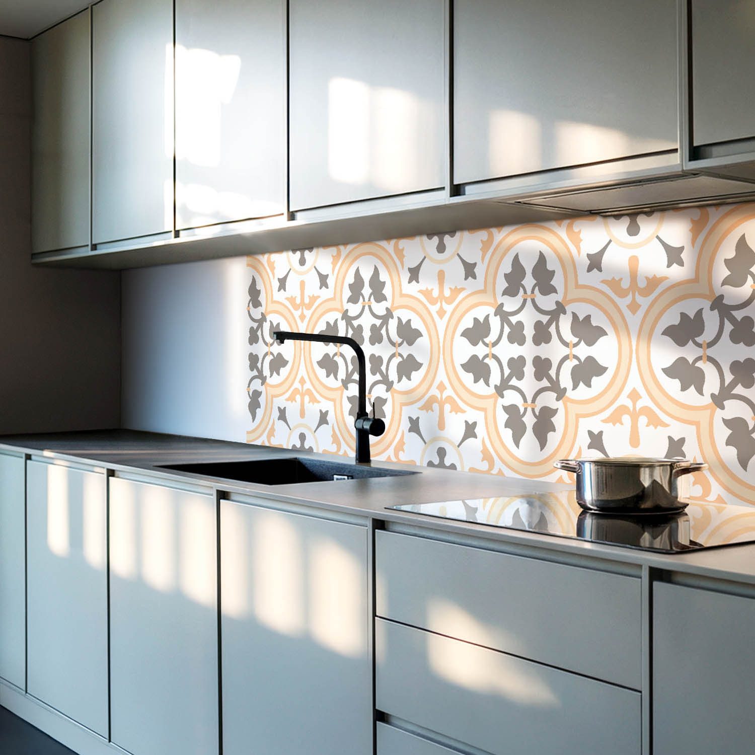 Tulup Spritzschutz Küchenrückwand Gelbe Pflanzen Selbstklebend, (4-tlg)