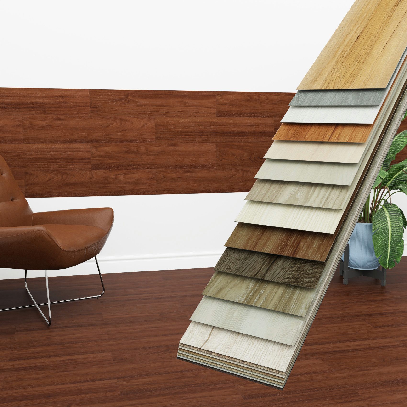 Hexim Vinylboden, Vinyldielen 0,97m² selbstklebend PVC Wandverkleidung Bodenbelag Holzoptik 91x15cm Paneele für Wand & Boden Holzdielen (7 Dielen, 0.97 m² Walnut - W59)