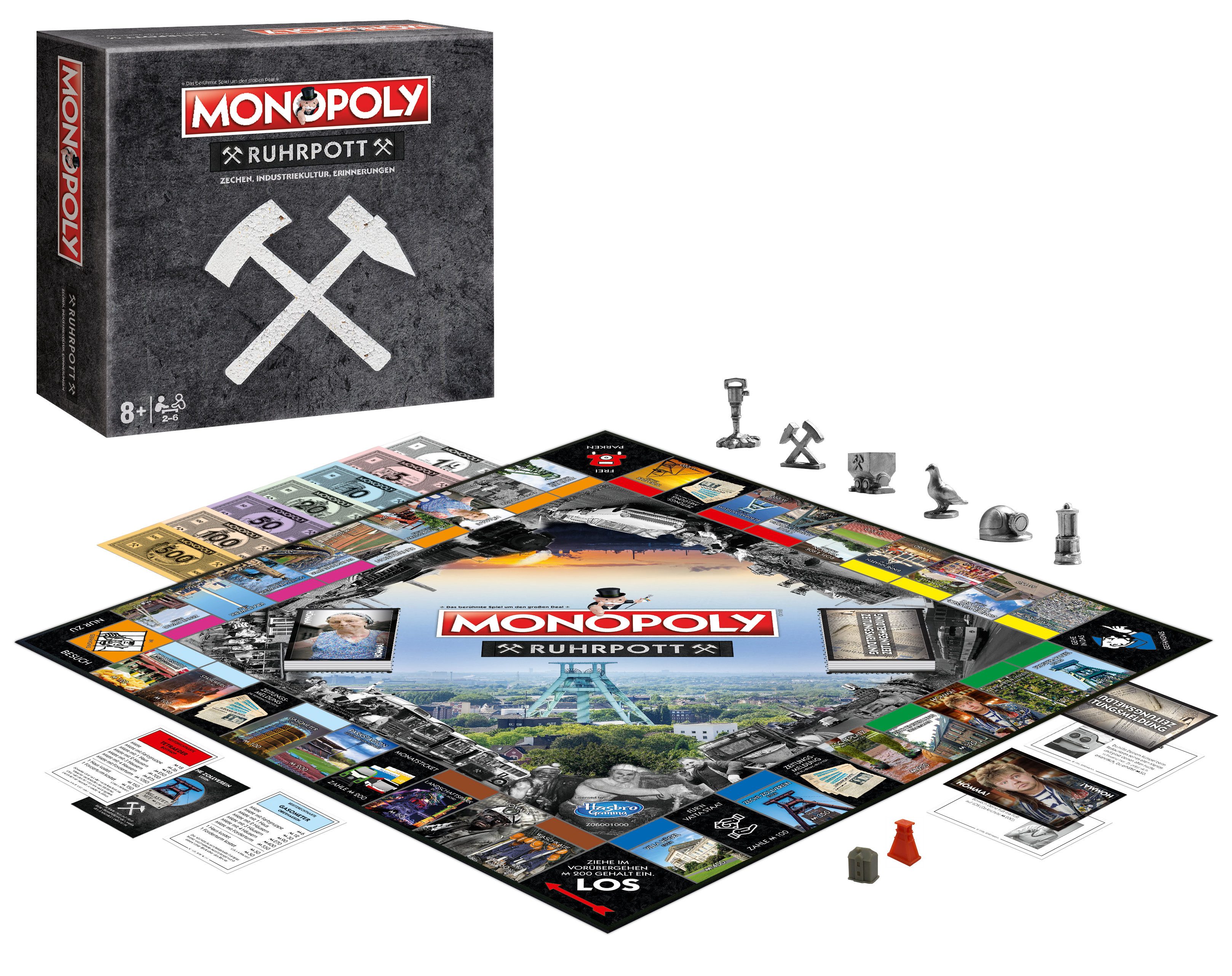 Winning Moves Spiel Monopoly Ruhrpott inkl. Quartettspiel Zechen, Brettspiel