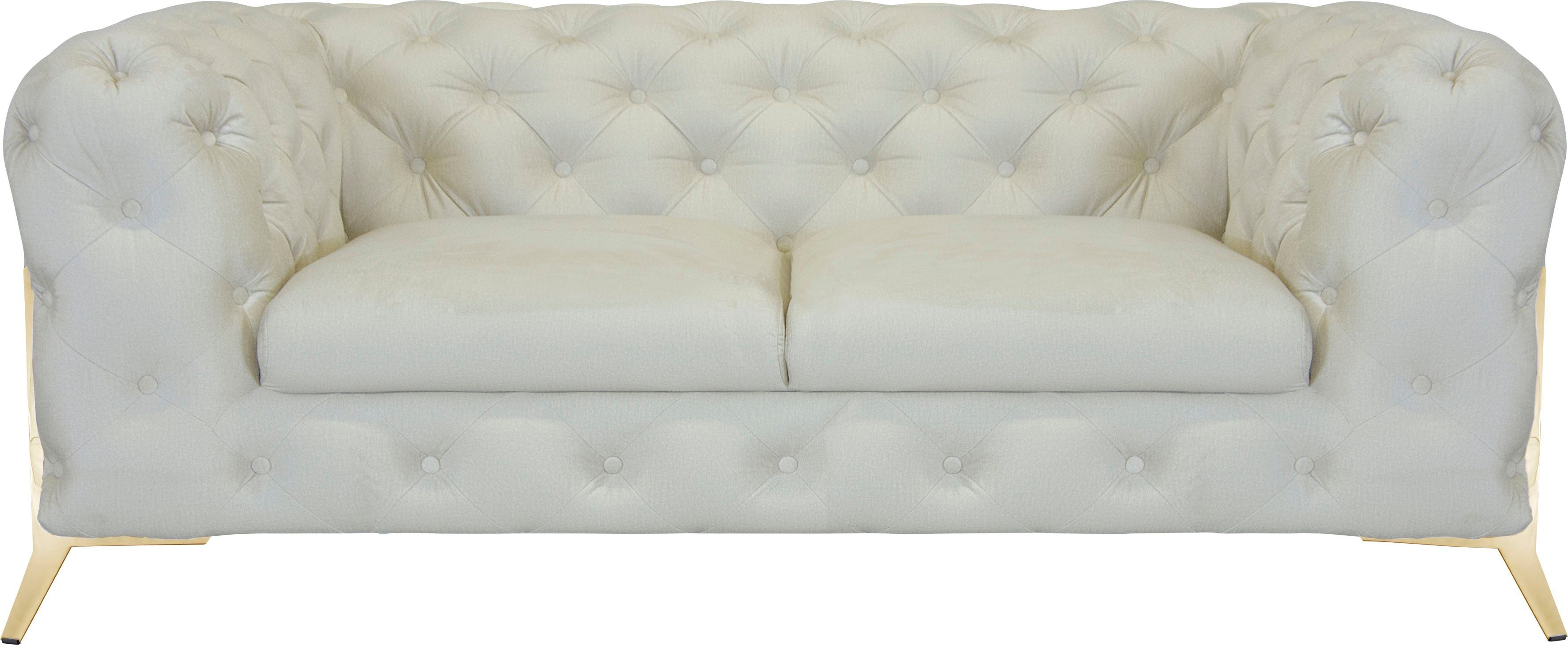 Leonique Chesterfield-Sofa Amaury, aufwändige Knopfheftung, moderne Chesterfield Optik, Fußfarbe wählbar