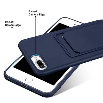 CoolGadget Handyhülle Card Case Handy Tasche für Apple iPhone 7 Plus, iPhone 8 Plus 5,5 Zoll, Silikon Schutzhülle mit Kartenfach für iPhone 7 Plus / 8 Plus Hülle