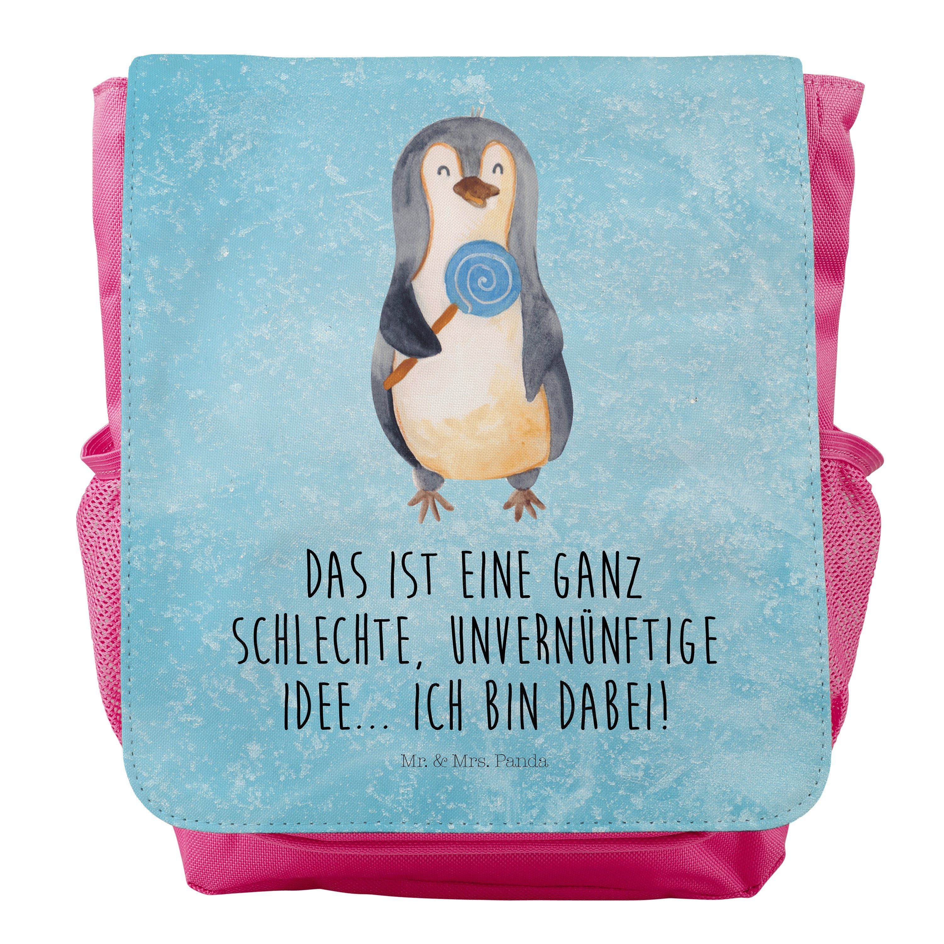 Kinderrucksack Rucksack Kindergröße, Pinguin Eisblau Geschenk, Mr. - Panda Mrs. Kinder - Ruck Lolli &