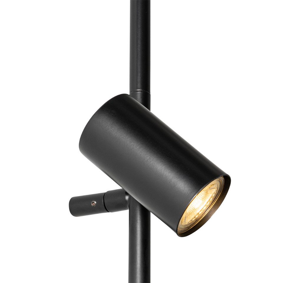 Qazqa Wandleuchte Jeana luxe, ohne Leuchtmittel, Warmweiß, QAZQA Wand­leuchte, gu10, Schwarz, Stahl, Modern