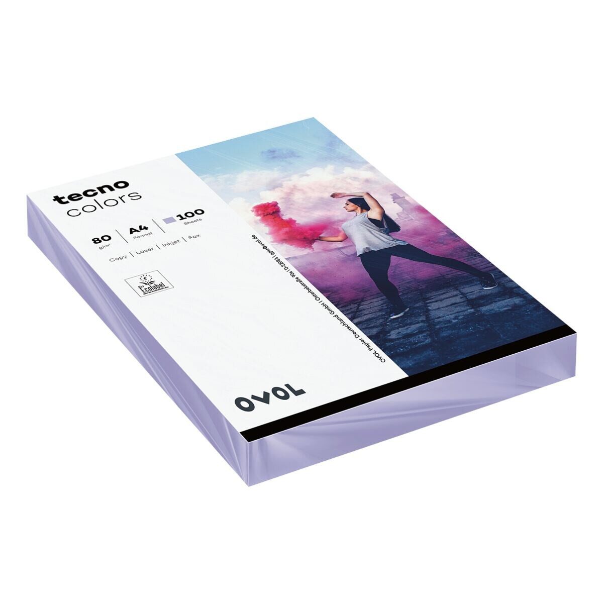 Inapa tecno Druckerpapier Rainbow, Pastellfarben, Format DIN A4, 80 g/m², Kleinpack