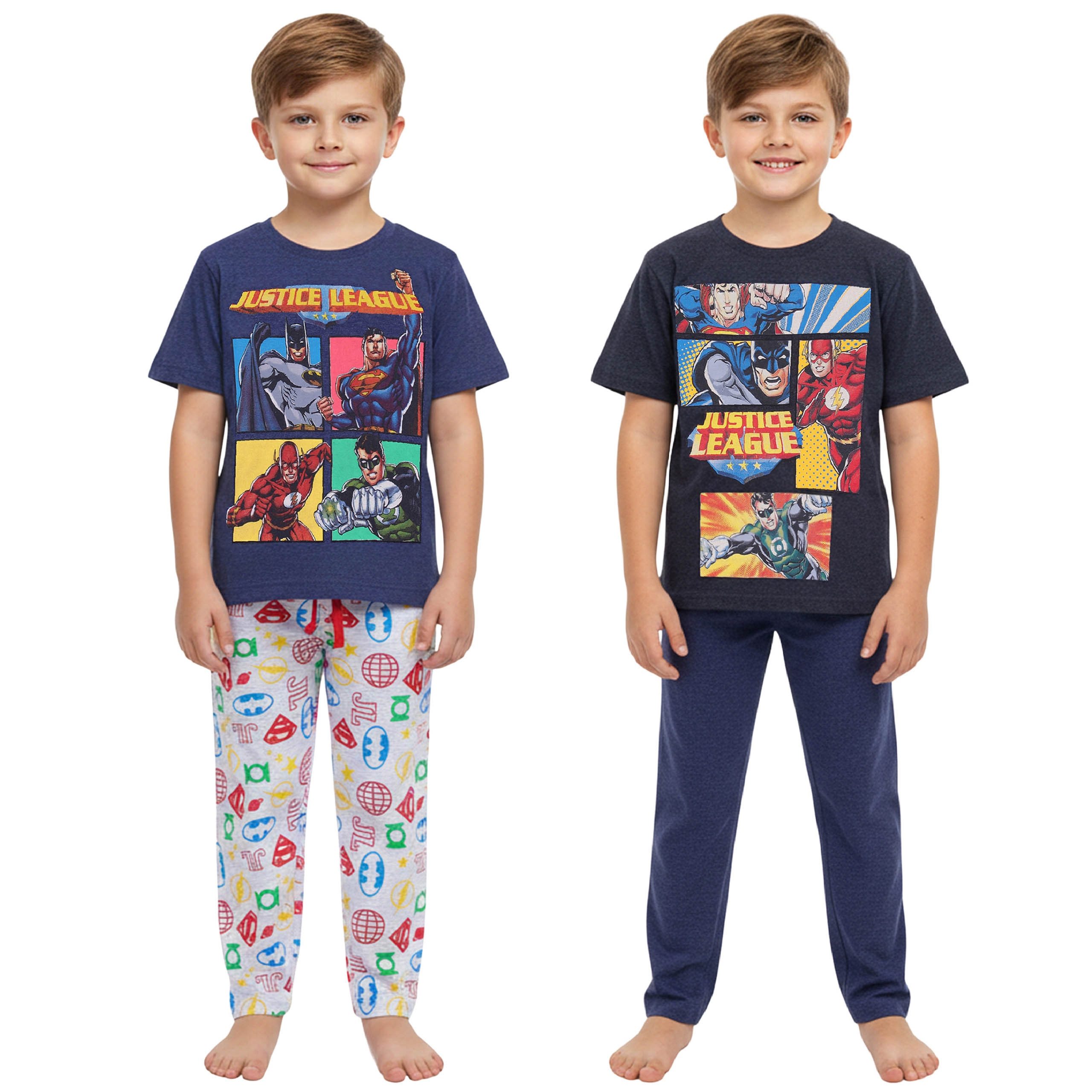 Sarcia.eu Pyjama Justice League Pyjama Batman Superman Flash, 2-teiliges Set