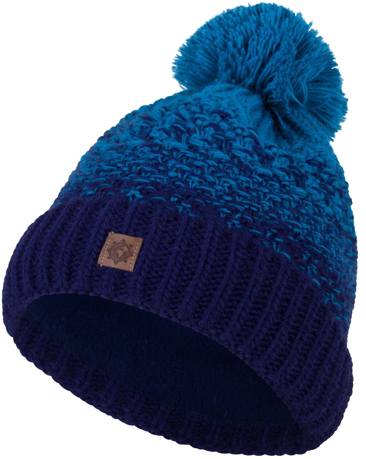 compagno Bommelmütze (1-St) Kindermütze Bommelmütze Wintermütze Beanie Strickmütze Jungen Mädchen