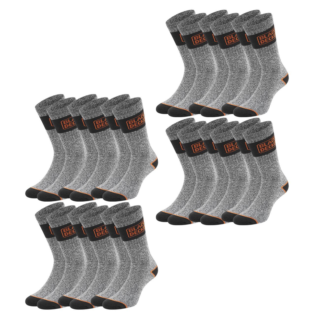 12 Paar Grey Chiné