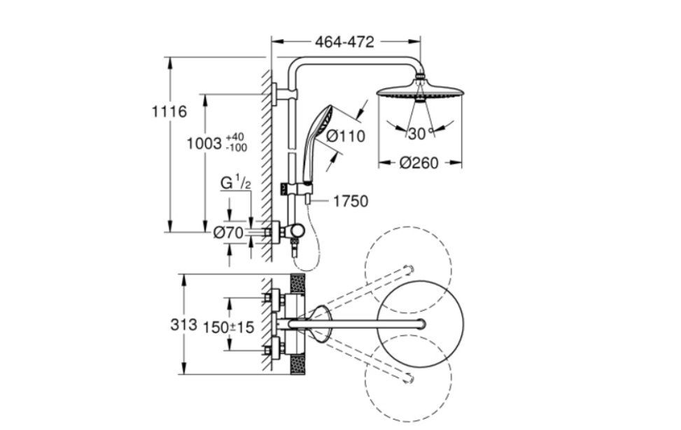Grohe Brausethermostat Euphoria 260