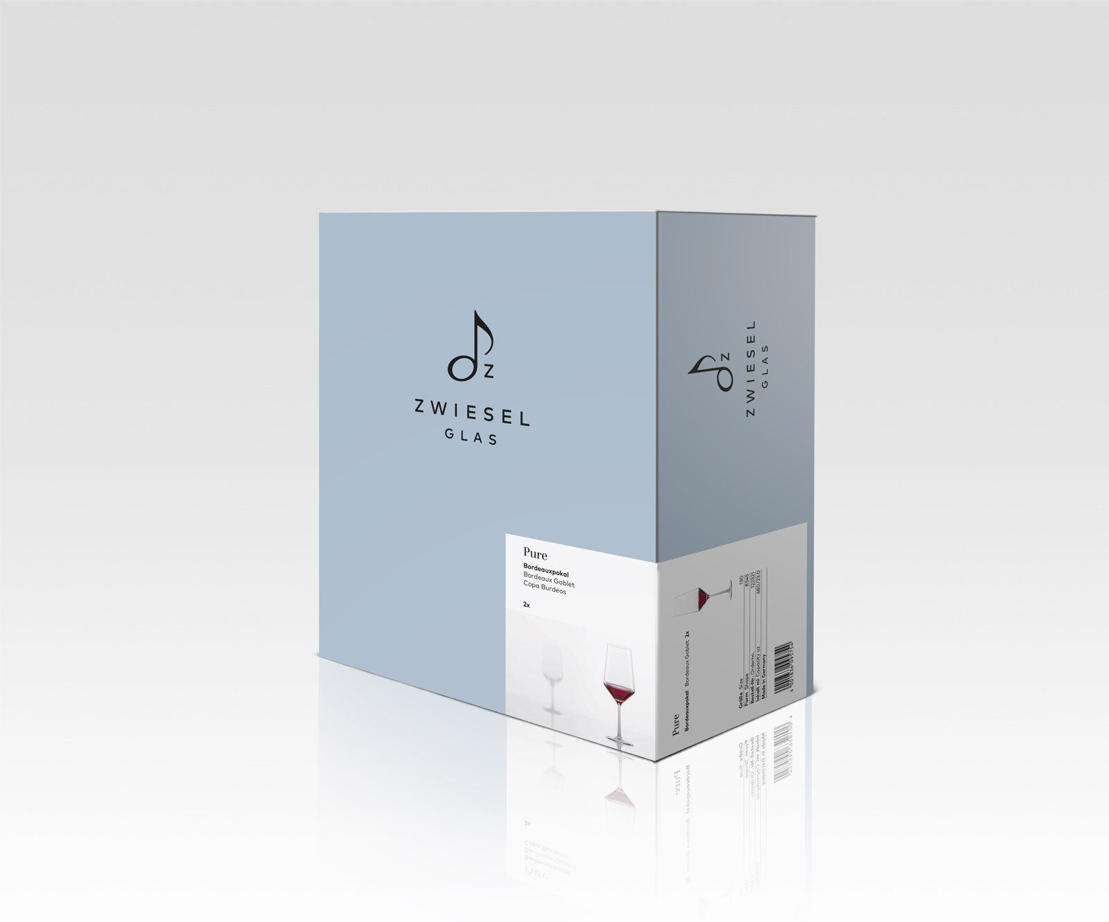 Zwiesel Glas Rotweinglas Pure Rotweingläser 680 ml 2er Set, 2-tlg., Glas